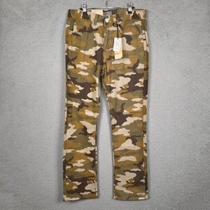 PJ Mark Jeans Mens 34x34 Brown Desert Camo Urban Straight Military Skater Grunge